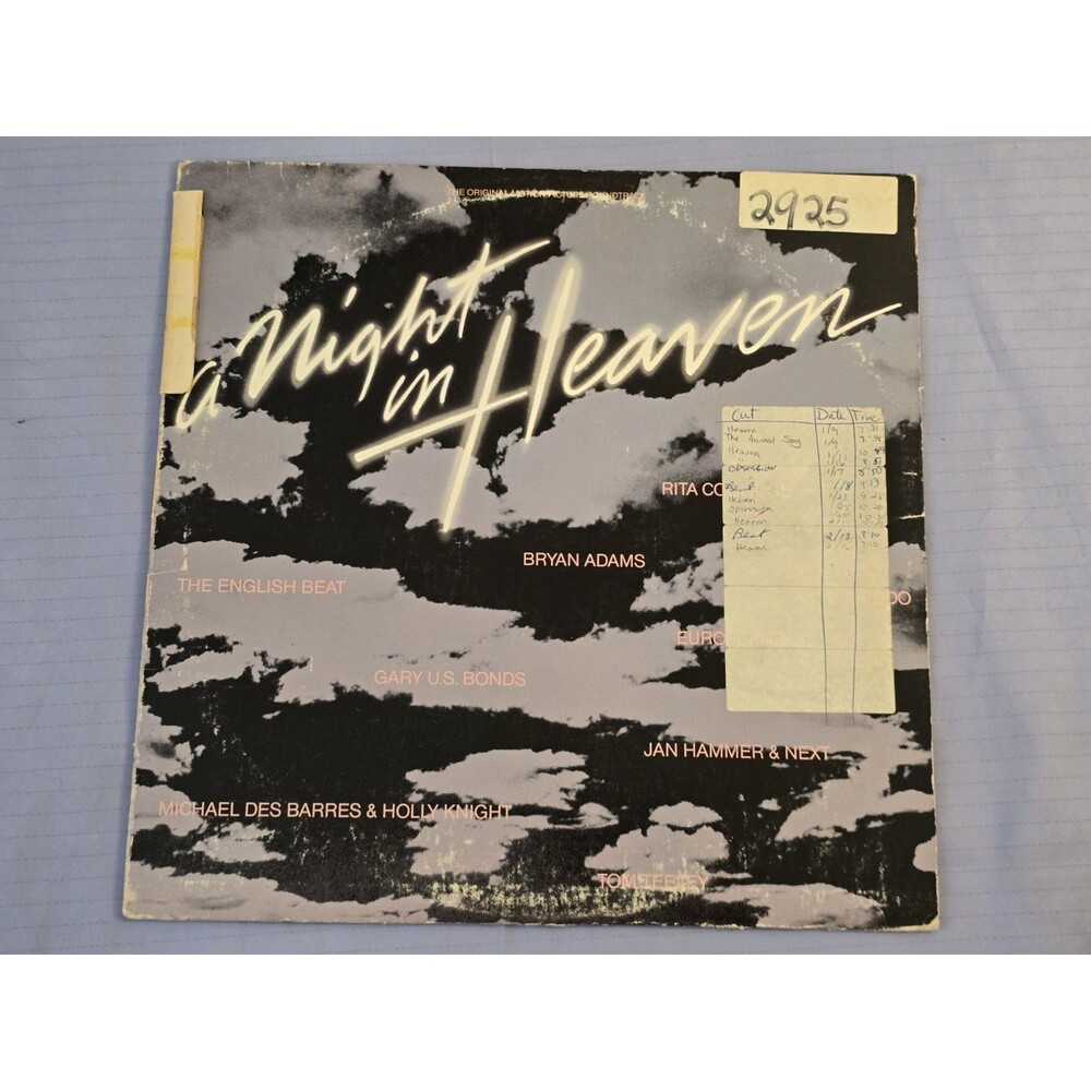 Vintage A Night In Heaven Original Motion Picture Soundtrack Vinyl LP - Promo...
